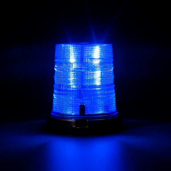 BALIZA LED CILINDRICA PARA  VEHICULO CON BASE PERMANENTE / SPIRE 100TP-B / FEDERAL SIGNAL / AZUL / 12-24VDC