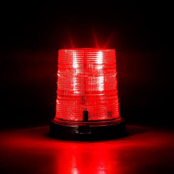 BALIZA LED CILINDRICA PARA VEHICULO CON BASE PERMANENTE / SPIRE 100TP-R / FEDERAL SIGNAL / ROJO  / 12-24VDC
