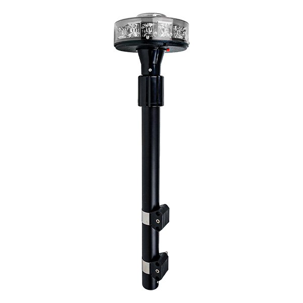 BALIZA LED PARA MOTO CON PEDESTAL TELESCOPICO / ATC-L-38K / AMBAR / 12VDC 