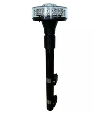 BALIZA LED PARA MOTO CON PEDESTAL TELESCOPICO 12VDC ATC-L-38K LED AMBAR 