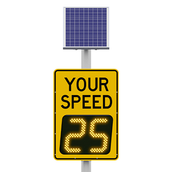 RADAR  DE VELOCIDAD COMPACTO SOLAR / 3 DÍGITOS / TRAFFIC LOGIX / SAFEPACE EVOLUTION 12 