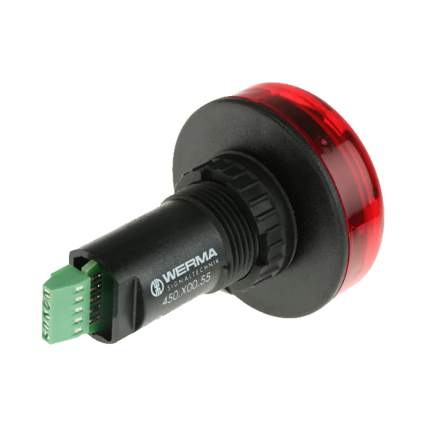 BALIZA CON ZUMBADOR / 45010055 / WERMA / ROJO / 24 VDC