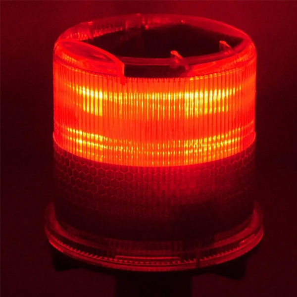 BALIZA VIAL ROJA PARA CONO / ALIMENTACIÓN SOLAR Y LUZ DESTELLANTE /  ATEC-BV-1325R 